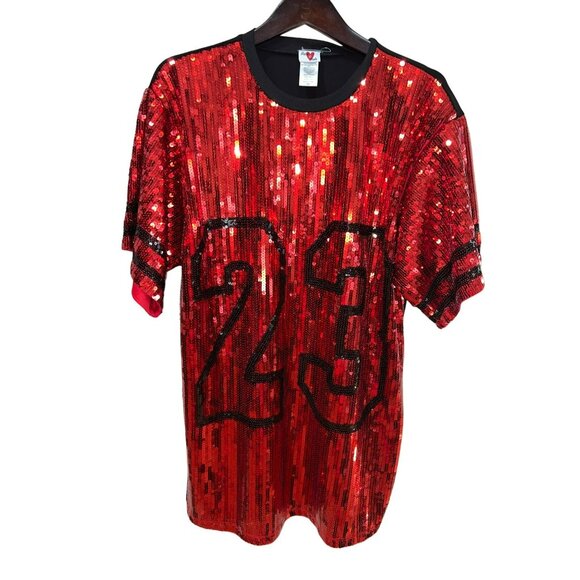 NWT Michael Jordan Vibrant Sequin Game Day Dress Size Small/Medium - Picture 2 of 4